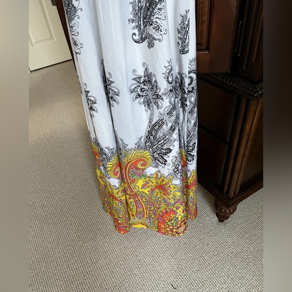 Beautiful Cache Maxi Sundress Yellow White Orange Size XS - Picture 9 of 16